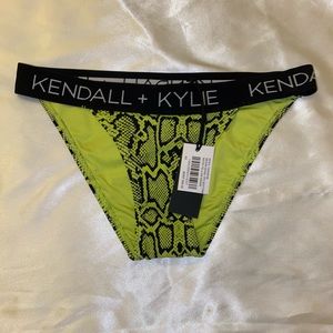 Kendall + Kylie 1pc Bottom Neon Yellow Snake